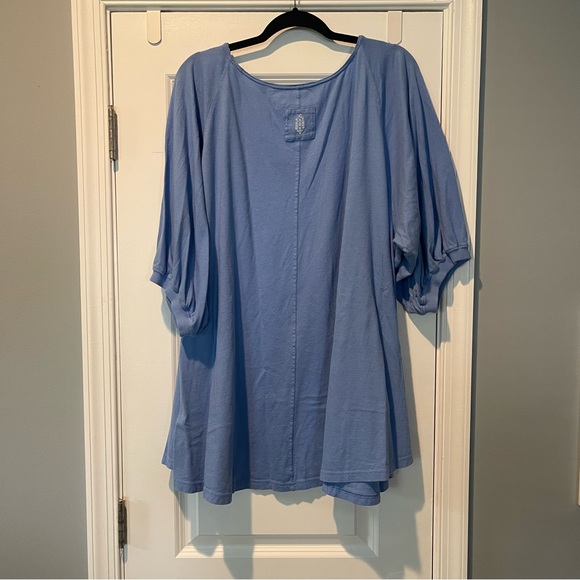 Free People FP Movement Tunic Tee XL Cotton Cornflower Blue - Picture 5 of 6